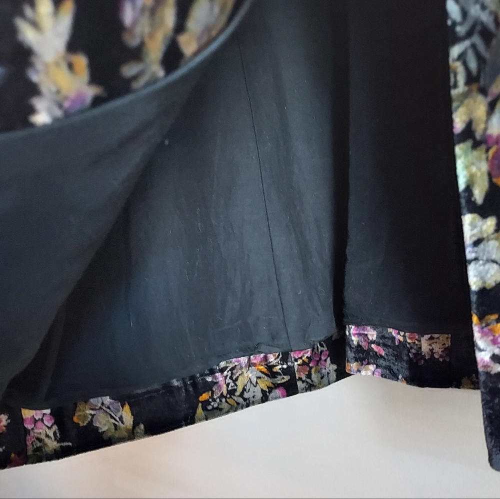 Rebecca Taylor Jewel Black Floral Velvet Jacket Blazer Size 4 - Picture 9 of 14